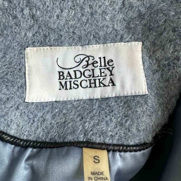 Belle Badgley Mischka The Holly Coat with Faux Fur Hood - Picture 6 of 7